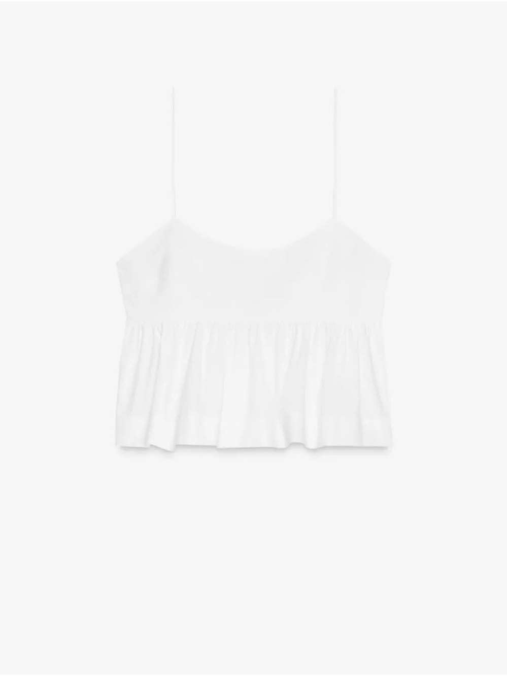 Zara Poplin Peplum Top Sz M